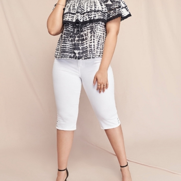 Sofia Jeans by Sofia Vergara White Maria Super Cropped Skinny Jeans Size 10 - Picture 2 of 13